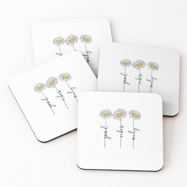 Item preview, Good Vibes Only Daisy Floral Line Art designed and sold by The secret storage room.