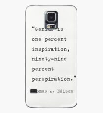 Genius Is One Percent Inspiration, Ninety-Nine Percent Perspiration Thomas Edison Case/Skin for Samsung Galaxy