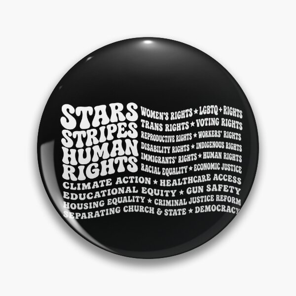 Item preview, cute  Stars and Stripes and Human Rights Groovy Patriotic USA Flag, Cool Quote  designed and sold by BornBorn.