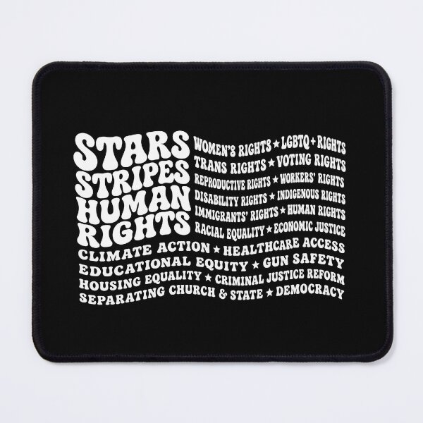 Item preview, cute Stars and Stripes and Human Rights Groovy Patriotic USA Flag, Cool Quote designed and sold by BornBorn.