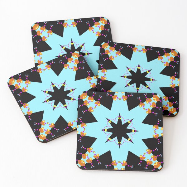 Item preview, Bold Black, Blue and Orange Mandala Pattern designed and sold by Tinsleybluebell.