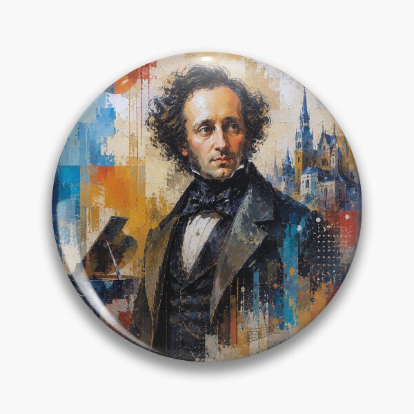 Item preview, Felix Mendelssohn, German composer and pianist painting. designed and sold by GalleryKauffeld.
