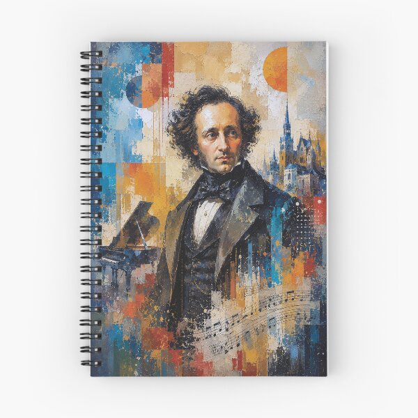 Item preview, Felix Mendelssohn, German composer and pianist painting. designed and sold by GalleryKauffeld.
