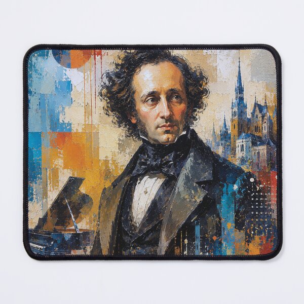 Item preview, Felix Mendelssohn, German composer and pianist painting. designed and sold by GalleryKauffeld.