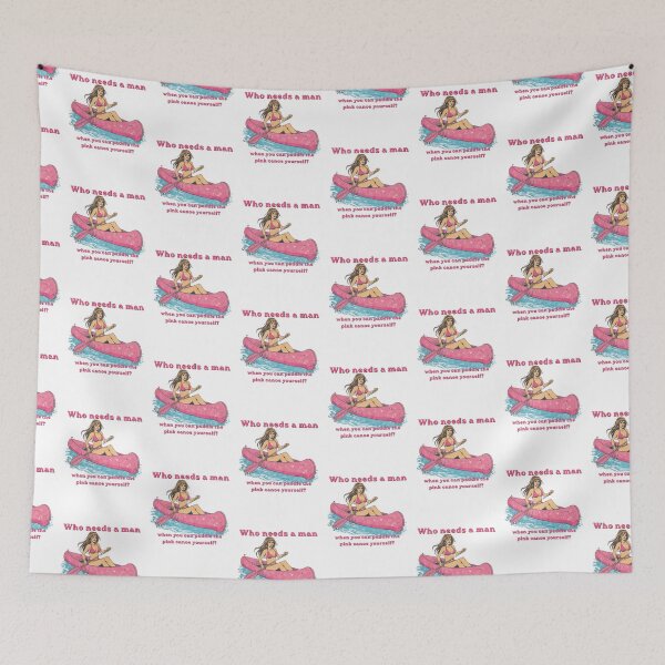 Item preview, Who needs a man when you can paddle the pink canoe yourself! designed and sold by NicMacTees.