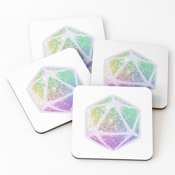 Item preview, Rainbow Pastel Glitter DND D20 Dice designed and sold by Cottagecore Crab .