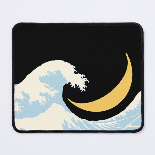 Item preview, Midnight Ocean Wave and Crescent Moon designed and sold by moonchildartgraph.