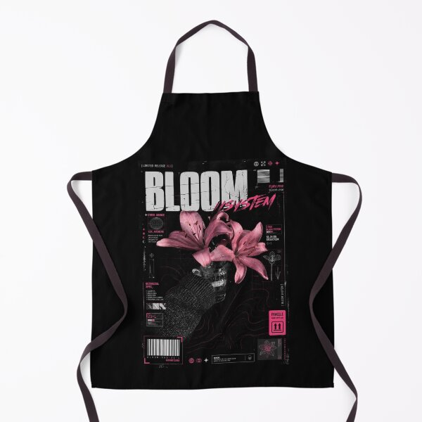 Item preview, Bloom System Cyber Grunge Pink Lilies Botanical Poster designed and sold by SarvynStudio.