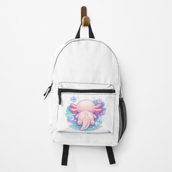 Item preview, Cute Kawaii Axolotl Back View — Pastel Pink Bubble Sparkle Art designed and sold by ArtoryWorks.
