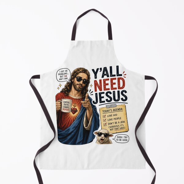 Item preview, Y'all Need Jesus! Funny Jesus is Watching Meme! designed and sold by PatternFly.