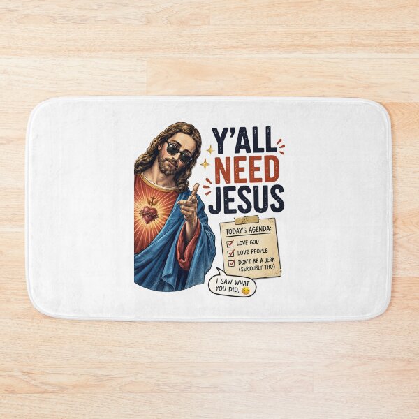 Item preview, Y'all Need Jesus! Funny Jesus is Watching Meme! designed and sold by PatternFly.