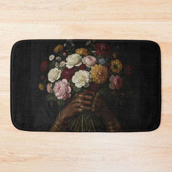 Item preview, Hands and Flowers Dark Botanical Art Print | African American Floral Wall Decor designed and sold by Desolaa_Arts.