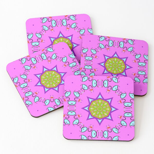 Item preview, Vibrant Pink, Blue and Green Mandala Pattern designed and sold by Tinsleybluebell.