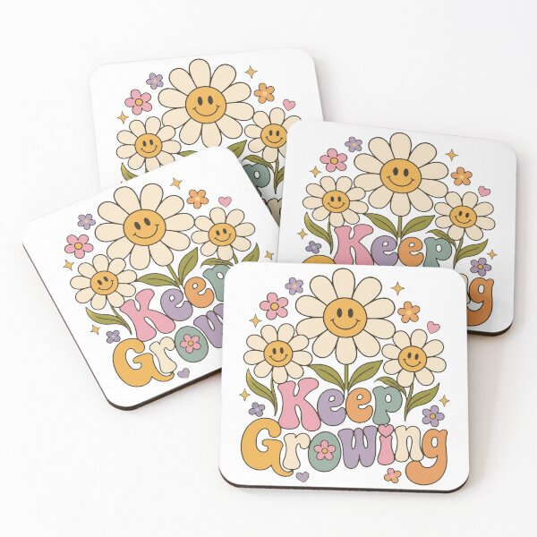 Item preview, Keep Growing Retro Floral Daisy Flower 70s designed and sold by TheAkyolStudio.
