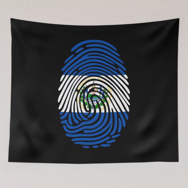 Item preview, El Salvador Flag Fingerprint Identity | Salvadoran DNA Heritage Graphic designed and sold by NTGUILTY.