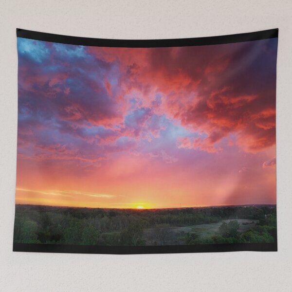 Item preview, Sunset between storms over a wetland in Michigan designed and sold by Daniel Arthur Brown Photography.