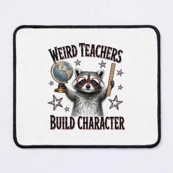 Item preview, Teacher Raccoon With Globe and Ruler Classroom Art designed and sold by FormalDehyena.