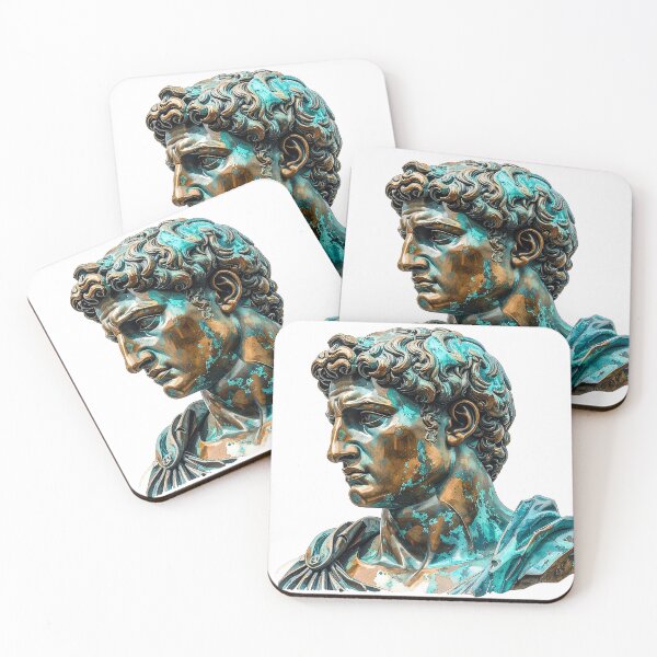 Item preview, Roman Bust Patina Statue Design designed and sold by BetweenForms.