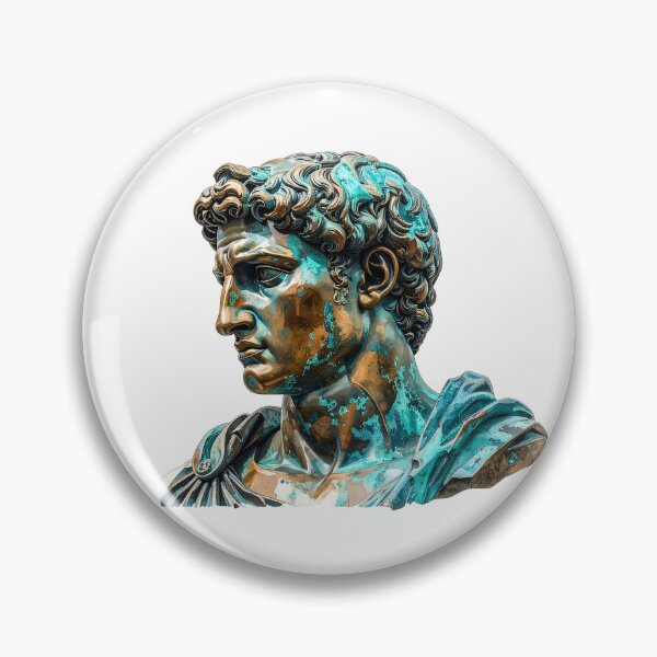 Item preview, Roman Bust Patina Statue Design designed and sold by BetweenForms.