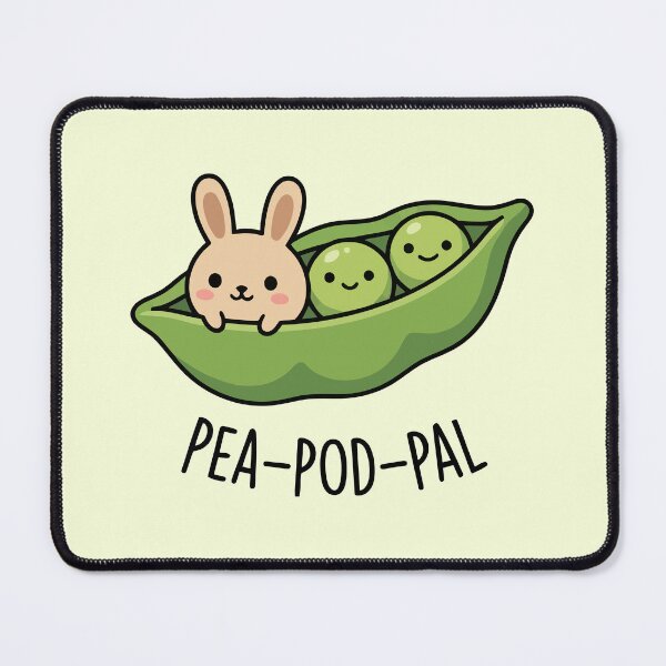 Item preview, Cute Bunny in Pea Pod Kawaii Vegetable Art designed and sold by Amir Faysal.
