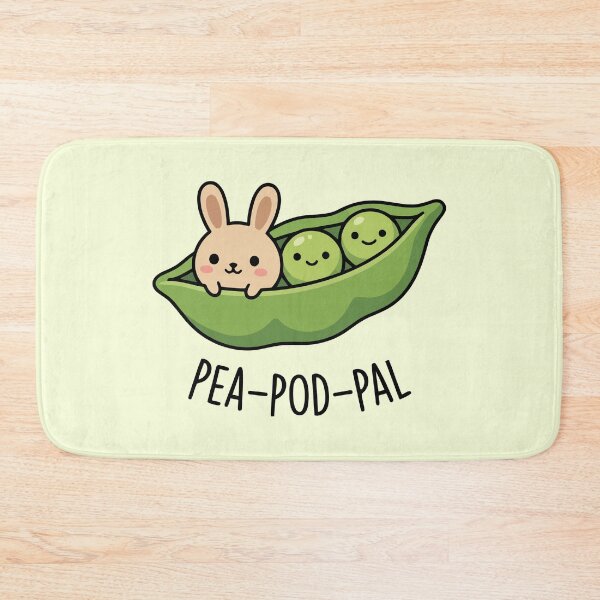 Item preview, Cute Bunny in Pea Pod Kawaii Vegetable Art designed and sold by Amir Faysal.
