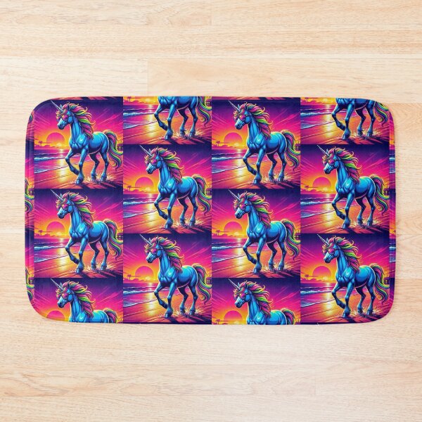 Item preview, Rainbow Beach Unicorn – Retro Sunset Fantasy Design designed and sold by Dogandesighn.