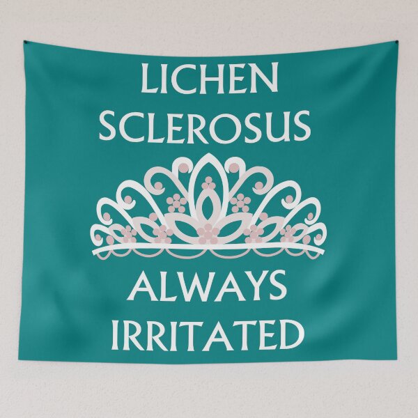 Item preview, Lichen Sclerosus Awareness "Always Irritated" Teal designed and sold by Scottish Squares.