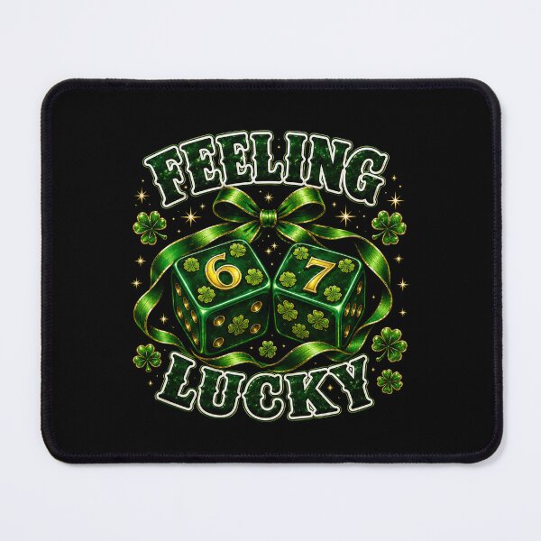 Item preview, Lucky St Patrick's Day Feeling with Dice and Shamrocks designed and sold by FormalDehyena.