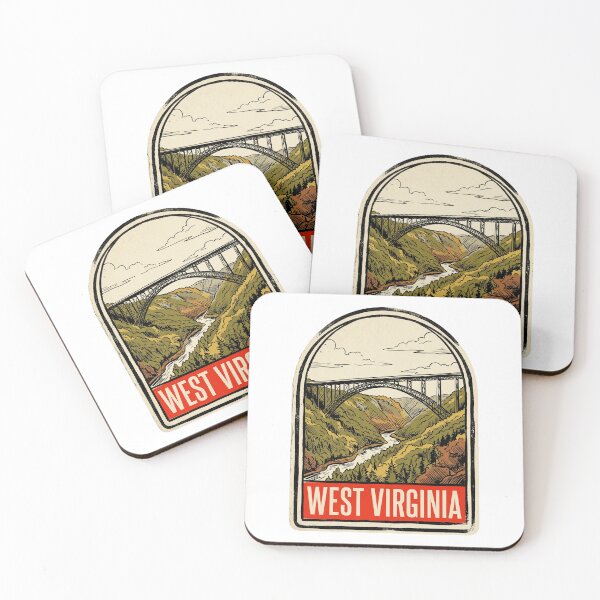 Item preview, Vintage West Virginia New River Gorge Bridge Retro Travel designed and sold by Paper Drip.