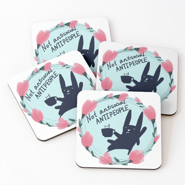 Item preview, Not Antisocial Antipeople Funny Introvert Bunny  designed and sold by ArtbyLanaN.