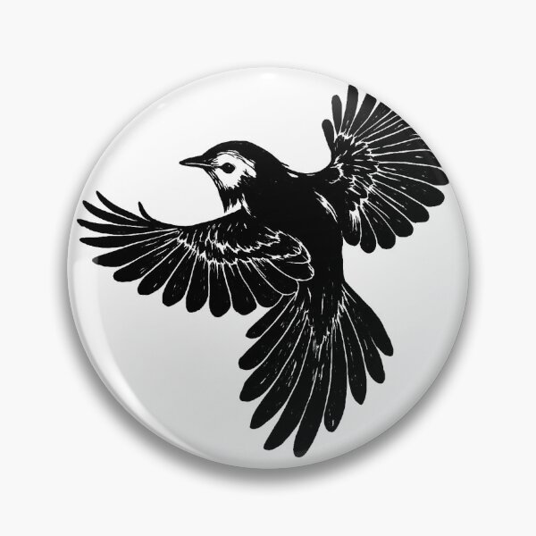 Item preview, Flying Bird Linocut Style Graphic Print designed and sold by Alan Javier Cordoba Espinosa.