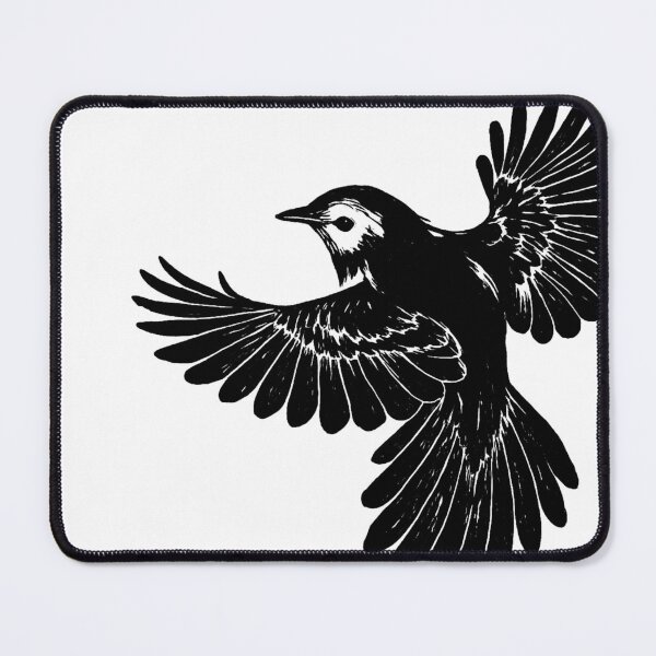 Item preview, Flying Bird Linocut Style Graphic Print designed and sold by Alan Javier Cordoba Espinosa.