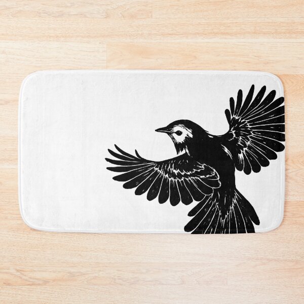 Item preview, Flying Bird Linocut Style Graphic Print designed and sold by Alan Javier Cordoba Espinosa.