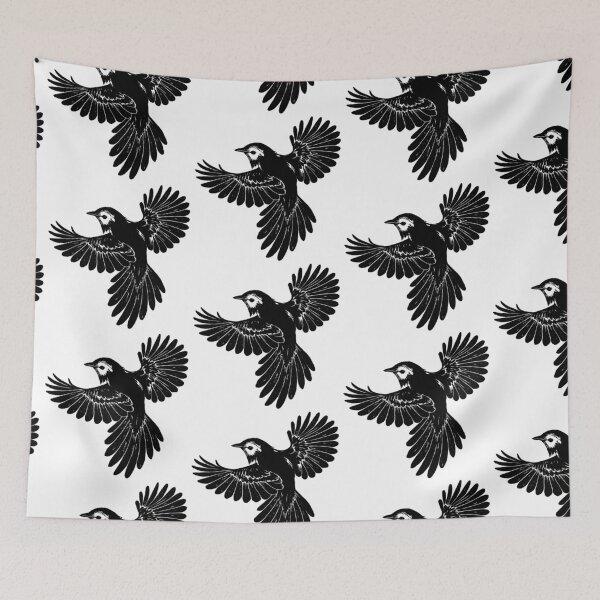 Item preview, Flying Bird Linocut Style Graphic Print designed and sold by Alan Javier Cordoba Espinosa.