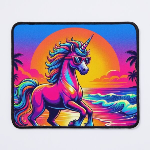 Item preview, Tropical Sunset Unicorn – Vibrant Fantasy Beach Design designed and sold by Dogandesighn.