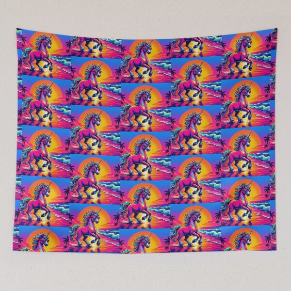 Item preview, Tropical Sunset Unicorn – Vibrant Fantasy Beach Design designed and sold by Dogandesighn.