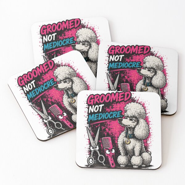 Item preview, Funny Groomed Not Mediocre Poodle Grooming Dog Lover Shirt designed and sold by PINK FREE.