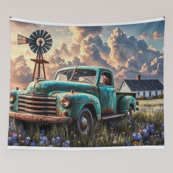Item preview, Rustic Vintage Truck Wall Art designed and sold by BeautifulVirtues.
