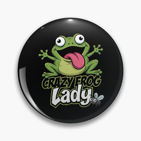 Item preview, Crazy Frog Lady Funny Cartoon Frog designed and sold by TshirtsOnline-.