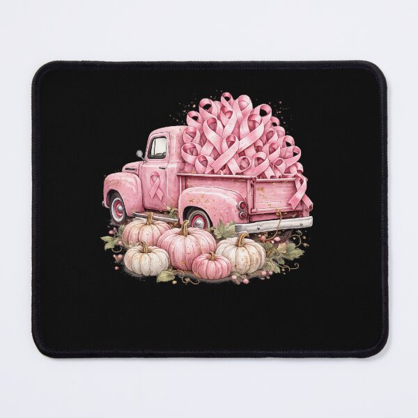 Item preview, breast cancer ribbon truck with pink pumpkin artwork designed and sold by FormalDehyena.