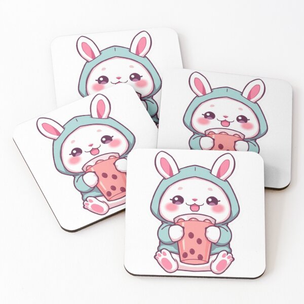 Item preview, Cute Bunny with Boba | Kawaii Rabbit Gift designed and sold by Stylestickers55.