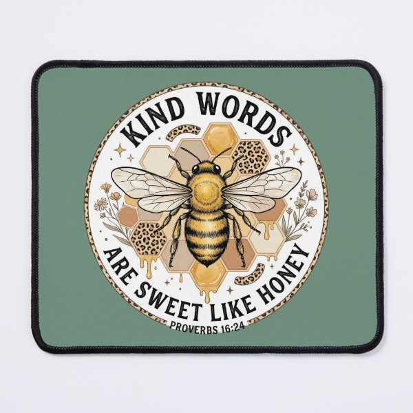 Item preview, Kind Words Are Sweet Like Honey Bee Proverbs Quote designed and sold by TatyanaArt.