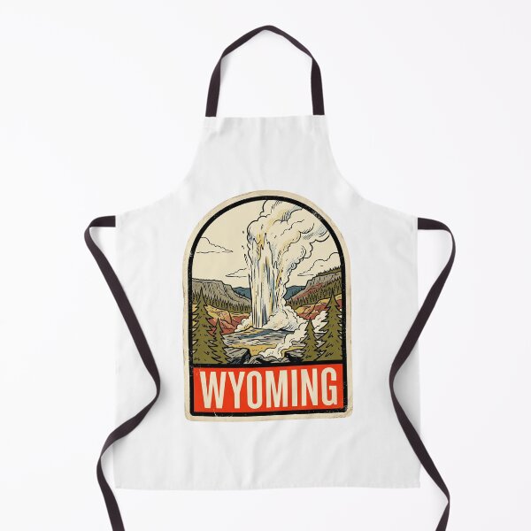 Item preview, Vintage Wyoming Yellowstone Old Faithful Geyser Retro Art designed and sold by Paper Drip.