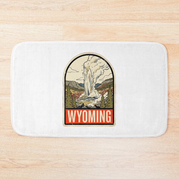 Item preview, Vintage Wyoming Yellowstone Old Faithful Geyser Retro Art designed and sold by Paper Drip.