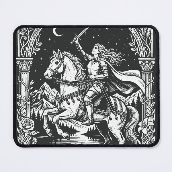 Item preview, Female Knight Horse Rider Medieval Maiden Fantasy   designed and sold by Y-Vibes.