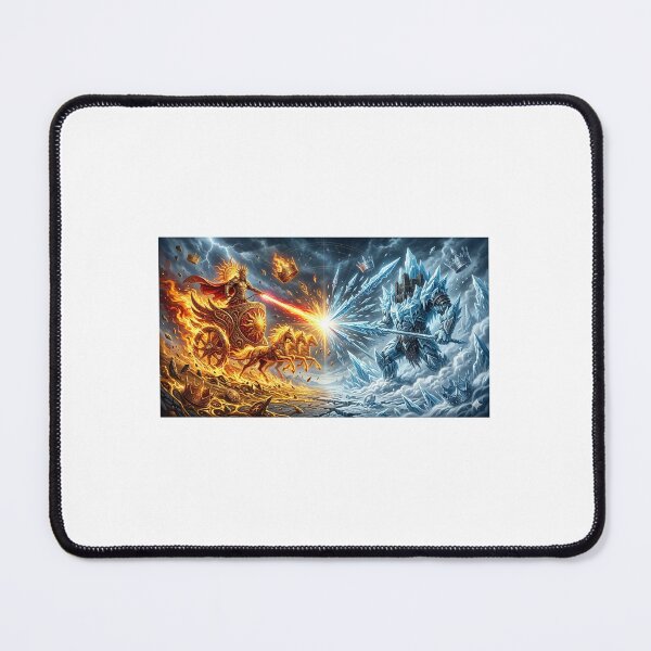 Item preview, Solar Chariot vs Ice Giant — Spain Austria Fantasy Football 2026 Epic Sticker designed and sold by VikrantCreative.
