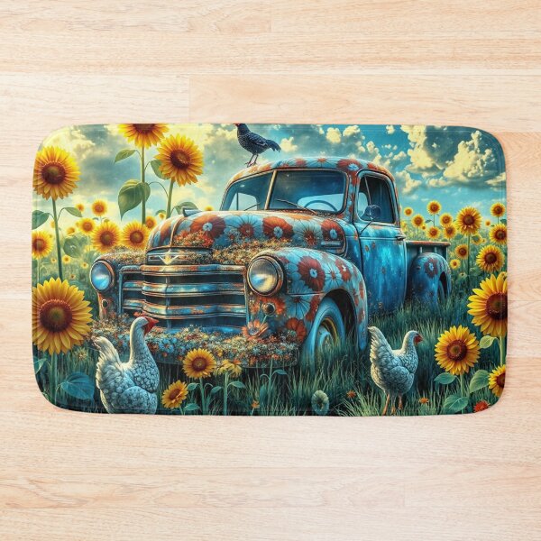 Item preview, Sunflower Farm Truck Wall Art designed and sold by BeautifulVirtues.