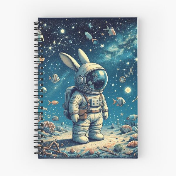Item preview, Cosmic Rabbit Astronaut – Surreal Ocean Space Design designed and sold by Dogandesighn.