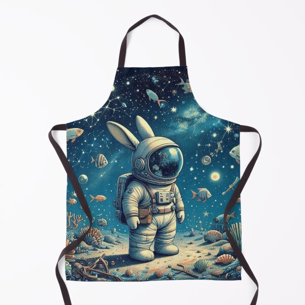 Item preview, Cosmic Rabbit Astronaut – Surreal Ocean Space Design designed and sold by Dogandesighn.