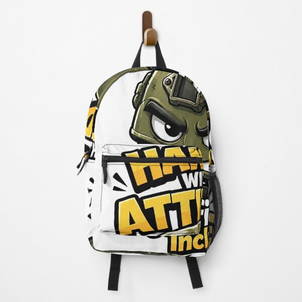 Item preview, Handle With Attitude: Military Helmet Cartoon Graphic with Bold Quote designed and sold by M.Store.